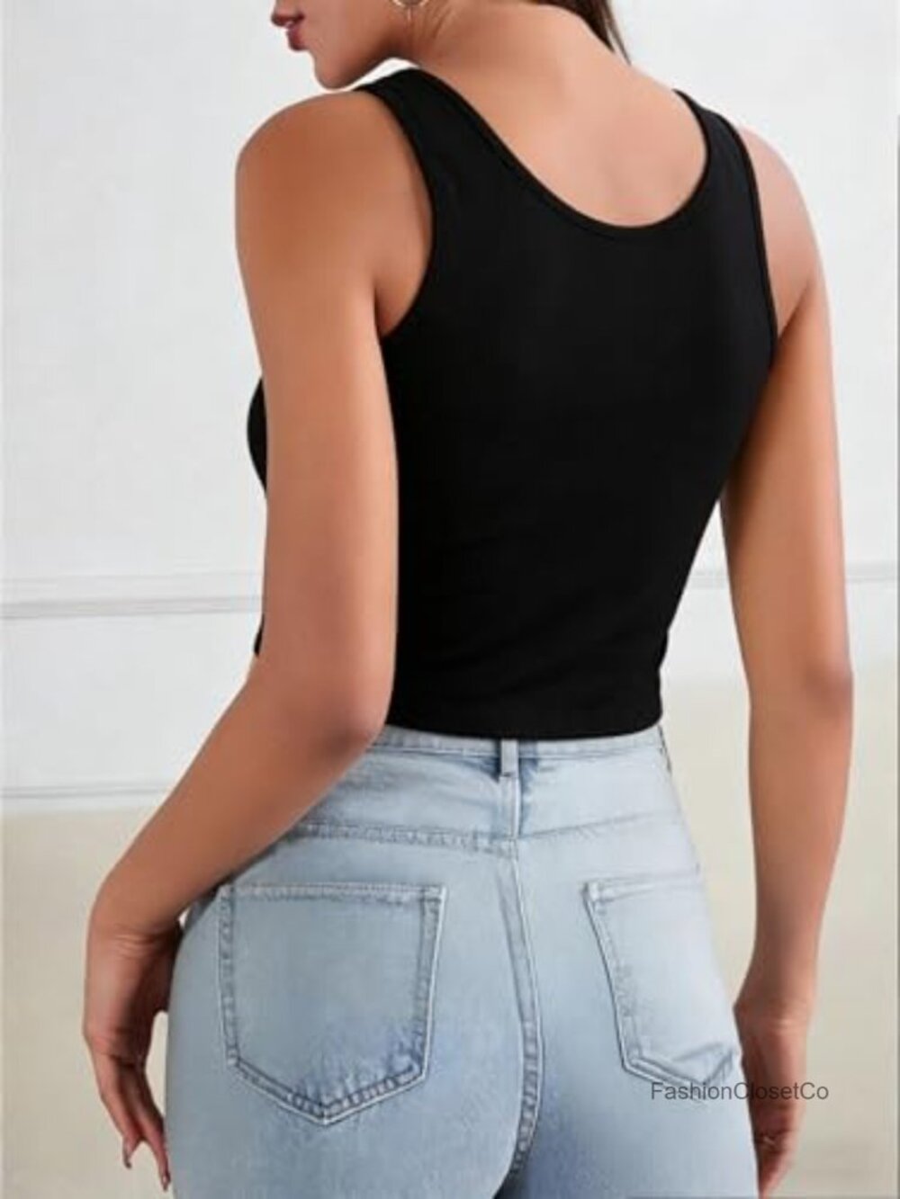 Cherry Graphic Sleeveless Tank Top Ribbed Cropped Tee Y2k Summer Vacation Top - Picture 6 of 7